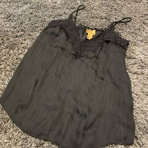 Spaghetti strap lace tank top